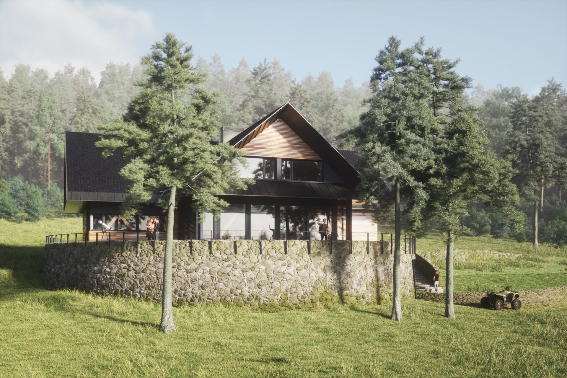Dom w Świeradowie - Wizualizacja 3D