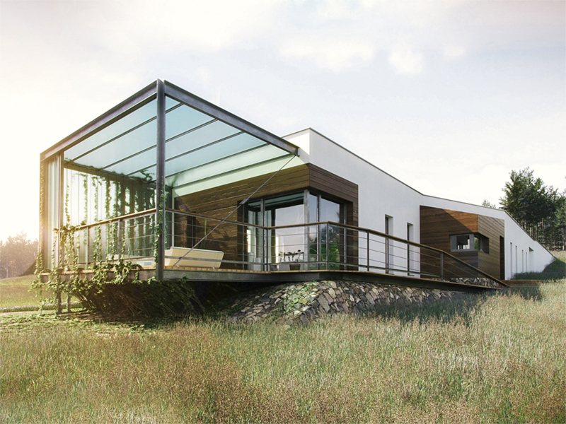 Dom Ekologiczny - Wizualizacje Architektoniczne